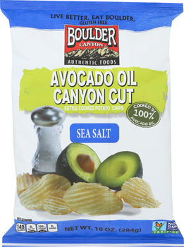 BOULDER CANYON: Chip Kettle Avocado Oil Sea Salt, 10 oz