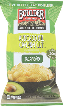 BOULDER CANYON: Jalapeno Avocado Oil Chip, 5.25 oz