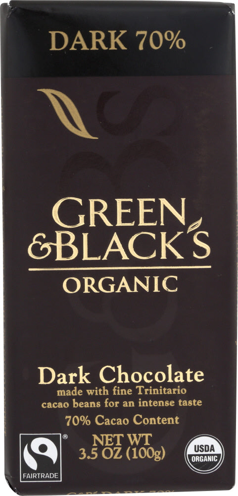 GREEN & BLACK'S: Organic Dark Chocolate 70%, 3.5 oz