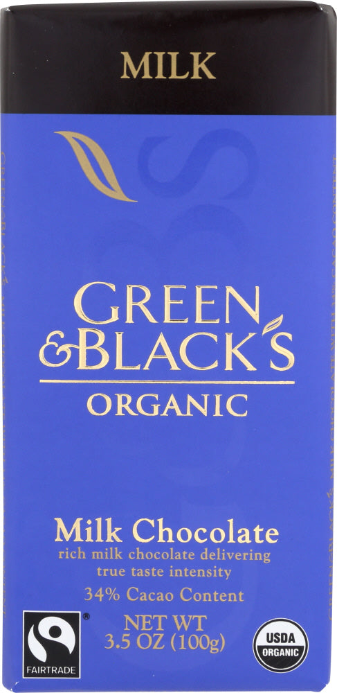 GREEN & BLACK'S: Organic Milk Chocolate, 3.5 oz