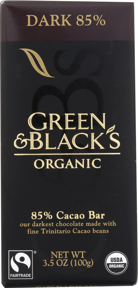 GREEN & BLACK'S: Organic Chocolate Bar Dark 85% Cacao, 3.5 oz