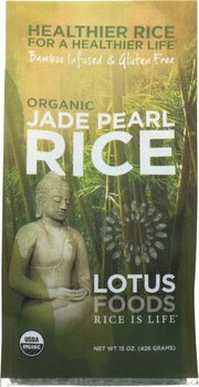 LOTUS FOODS: Gluten Free Organic Jade Pearl Rice, 15 oz