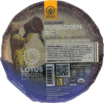 LOTUS FOODS: Forbidden Rice Bowl, 7.4 oz