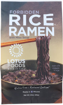 LOTUS FOODS: Rice Ramen with Miso Soup Forbidden, 2.8 oz