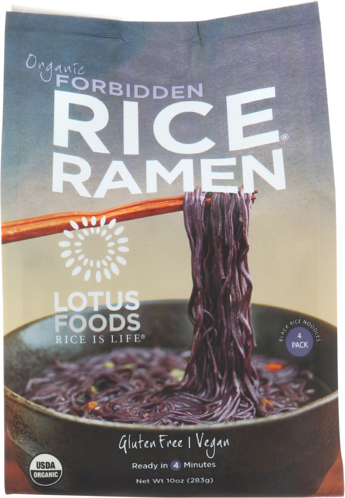 LOTUS FOODS: Forbidden Rice Ramen Pack of 4 , 10 oz