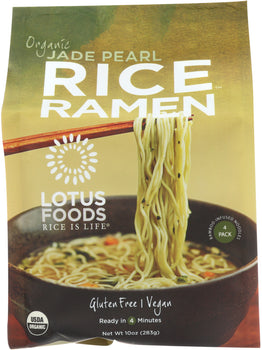 LOTUS FOODS: Jade Pearl Rice Ramen Pack of 4, 10 oz