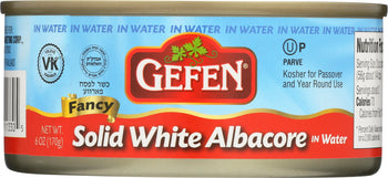 GEFEN: Gefen Solid White Albacore in Water, 6 oz