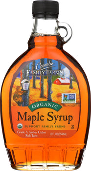 COOMBS FAMILY FARMS: Grade A Organic Maple Syrup Amber, 12 oz