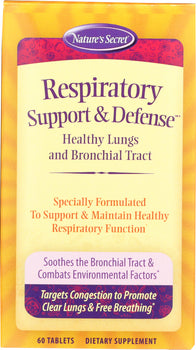 NATURE'S SECRET: Respiratory Support & Defense, 60 Tablets