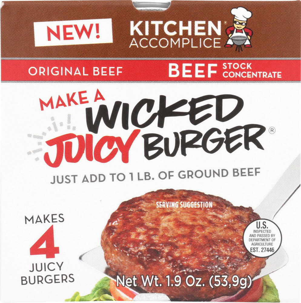 KITCHEN ACCOMPLICE: Sauce Beef Burger, 1.9 oz