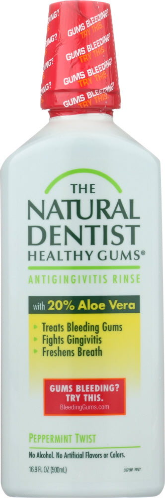 NATURAL DENTIST: Healthy Gums Antigingivitis Oral Rinse Peppermint Twist, 16.9 oz