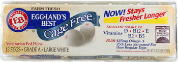 EGG LAND'S BEST: Cage Free White Eggs 1 Dozen, 24 oz