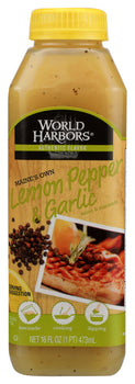 WORLD HARBORS: Marinade Maines Lemon Pepper & Garlic, 16 oz