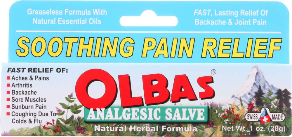 OLBAS: Analgesic Salve Natural Herbal Formula Pain Relieving Cream, 1 oz