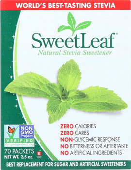 SWEETLEAF: Natural Stevia Sweetener, 70 Packets