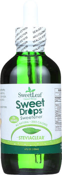 SWEETLEAF STEVIA: Liquid Stevia Sweet Drops Stevia Clear, 4 oz