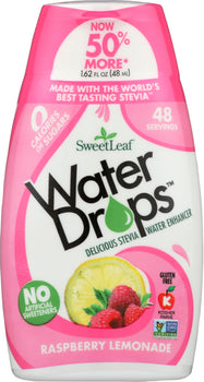 SWEETLEAF STEVIA: Water Drop Raspberry Lemon, 1.62 fo