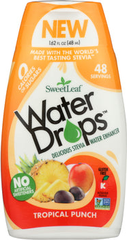 SWEETLEAF STEVIA: Water Drop Tropical Punch, 1.62 fo