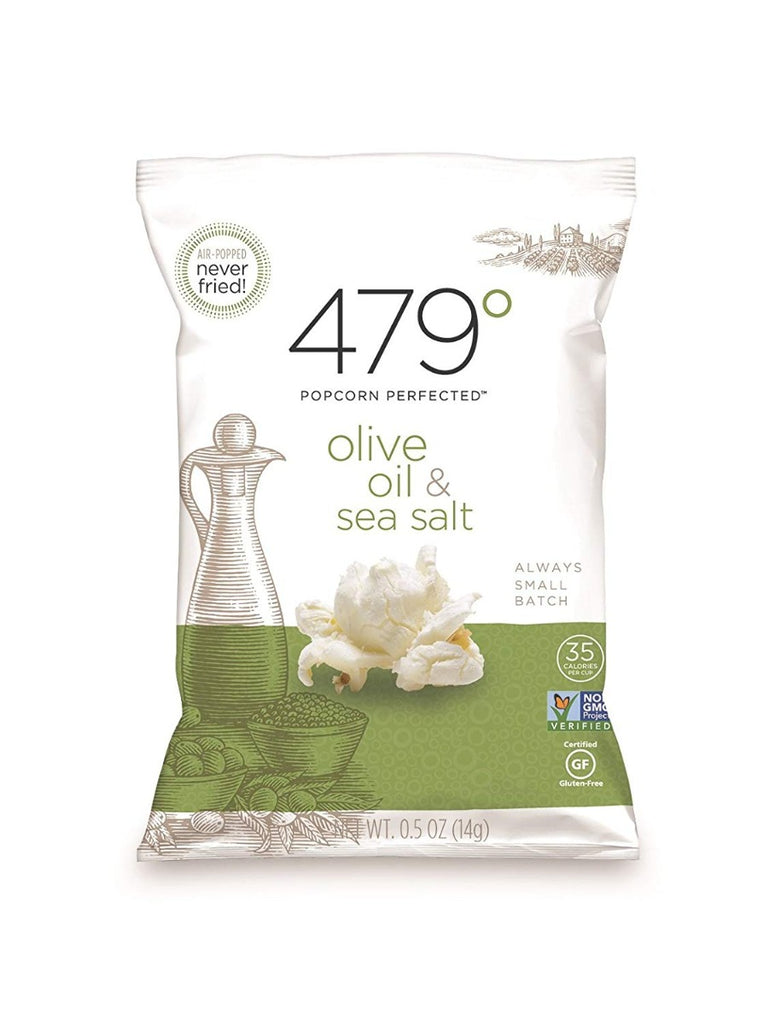 479 DEGREES: Olive Oil & Sea Salt  Popcorn, 0.5 oz