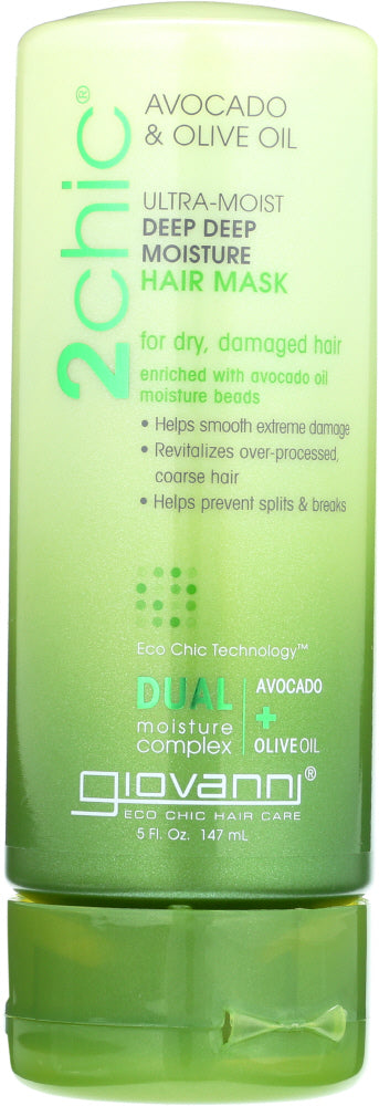 GIOVANNI COSMETICS: 2Chic Avocado & Olive Oil Ultra Moist Deep Moisture Hair Mask, 5 oz