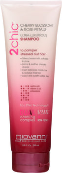 GIOVANNI COSMETICS: 2Chic Ultra-Luxurious Shampoo Cherry Blossoms & Rose Petals, 8.5 oz