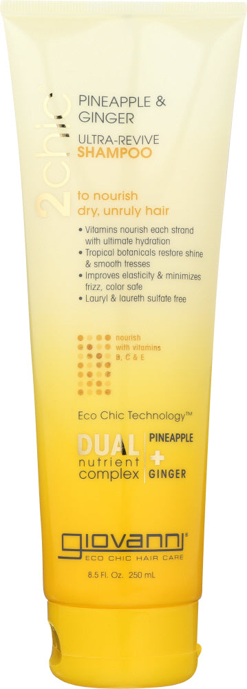 GIOVANNI COSMETICS: 2Chic Ultra-Revive Shampoo Pineapple & Ginger, 8.5 oz