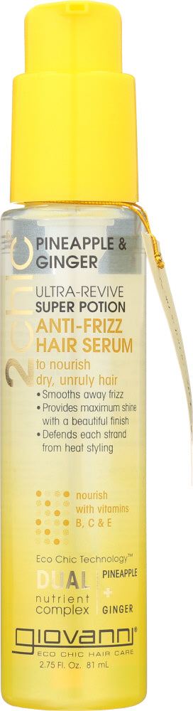 GIOVANNI COSMETICS: Anti Frizz Hair Serum, 2.7 oz