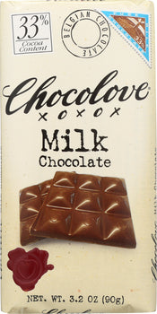 CHOCOLOVE: Milk Chocolate Bar, 3.2 oz