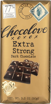 CHOCOLOVE: Extra Strong Dark Chocolate Bar, 3.2 oz