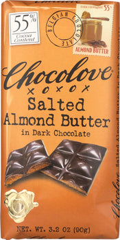 CHOCOLOVE: Dark Chocolate Bar Almond Butter, 3.2 oz