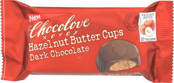 CHOCOLOVE: Chocolove Hazelnut Butter Dark Chocolate Cups. 1.2 oz