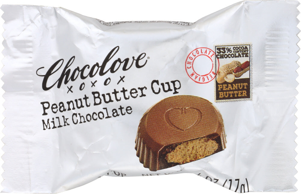 CHOCOLOVE: Peanut Butter Cups Milk Chocolate, 0.6 oz