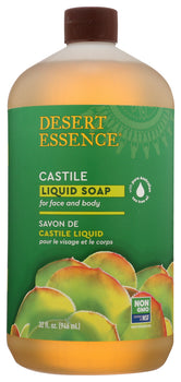 DESERT ESSENCE: Castile Liquid Soap with Eco-Harvest Tea Tree Oil, 32 oz