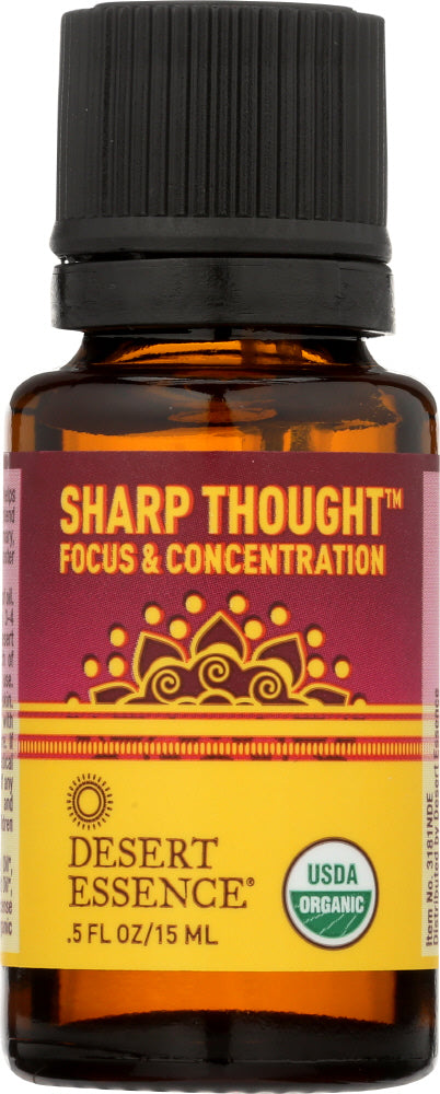 DESERT ESSENCE: Oil Essential Sharp Thought Organic, .5 fl oz