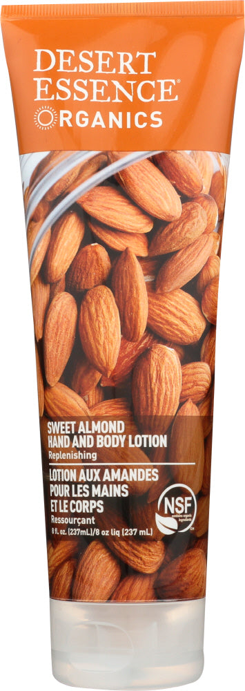 DESERT ESSENCE: Organics Hand and Body Lotion Sweet Almond, 8 oz