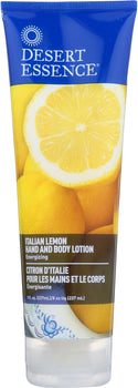 DESERT ESSENCE: Hand and Body Lotion Italian Lemon, 8 oz