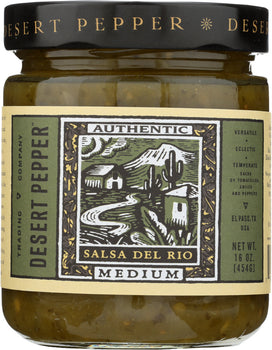 DESERT PEPPER: Salsa Del Rio Medium, 16 oz