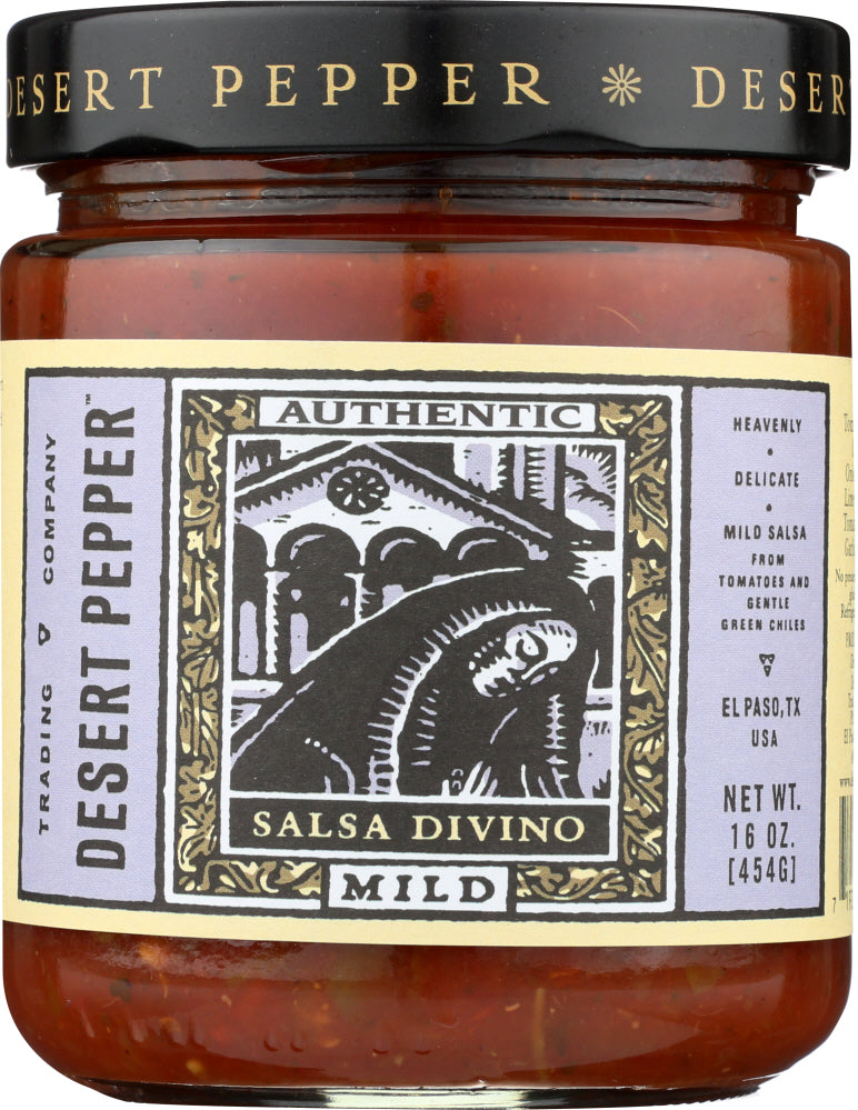 DESERT PEPPER: Divino Mild Salsa, 16 oz