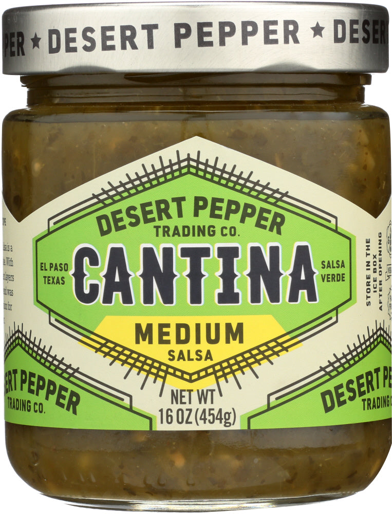 DESERT PEPPER: Salsa Cantina Medium Green, 16 oz