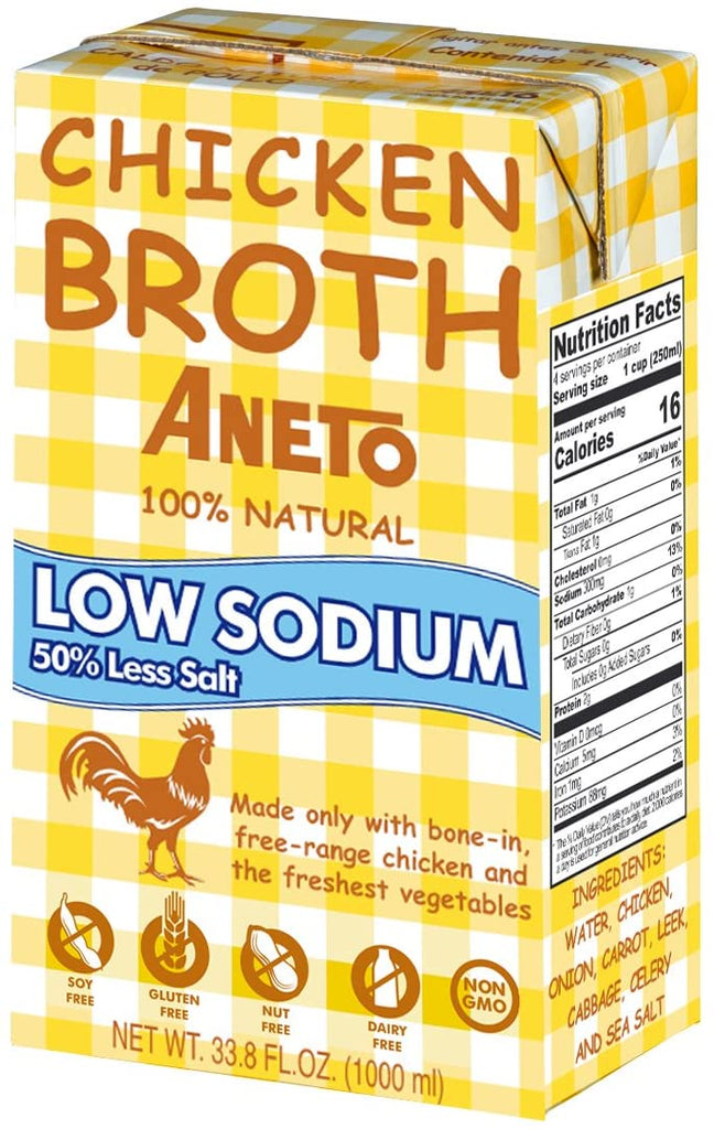 ANETO: Broth Chicken Ls, 1 lt