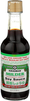 KIKKOMAN: Soy Sauce Milder, 8.5 fo