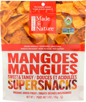 MADE IN NATURE: Organic Mangoes Dried & Unsulfured, 3 oz