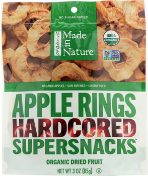 MADE IN NATURE: Organic Dried Apple Rings, 3 oz