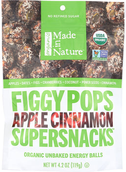 MADE IN NATURE: Organic Figgy Pops Apple Cinnamon, 4.2 oz