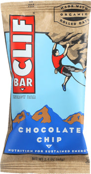 CLIF BAR: Chocolate Chip Energy Bar, 2.4 oz