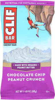 CLIF BAR: Chocolate Chip Peanut Crunch Energy Bar, 2.4 oz