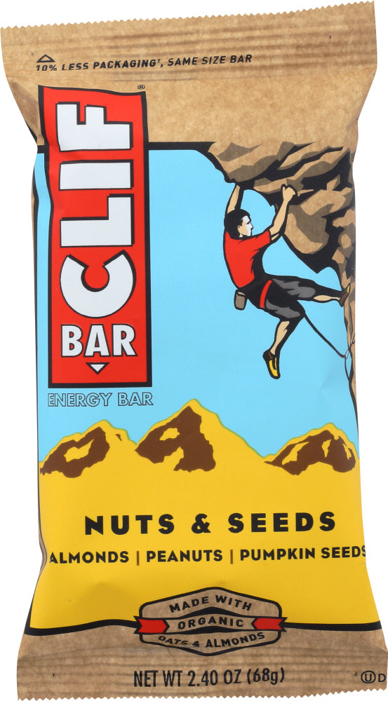 CLIF: Energy Bar Nuts & Seeds, Made With Organic Almonds, 2.4 oz