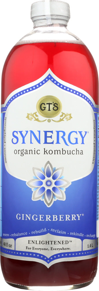 GT ENLIGHTENED SYNERGY: Gingerberry Organic Kombucha, 48 oz