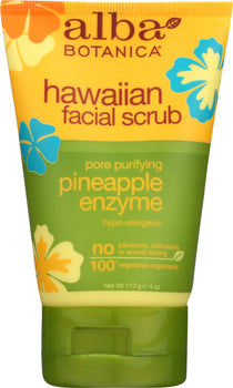 ALBA BOTANICA: Hawaiian Pineapple Enzyme Facial Scrub, 4 oz