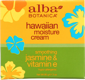 ALBA BOTANICA: Hawaiian Moisture Cream Jasmine & Vitamin E, 3 oz